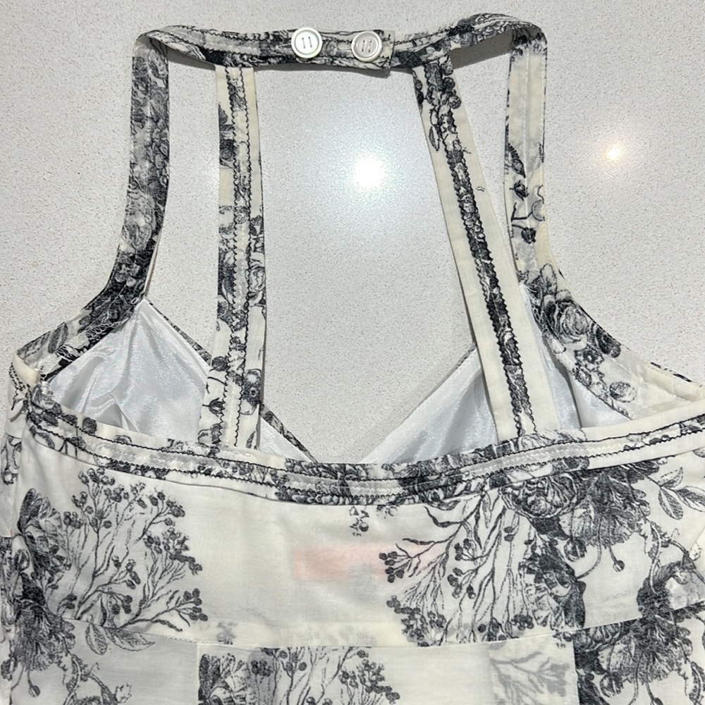 Cynthia Steffe cotton sundress. White+black toile print, fully lined. EUC. - Picture 7 of 12